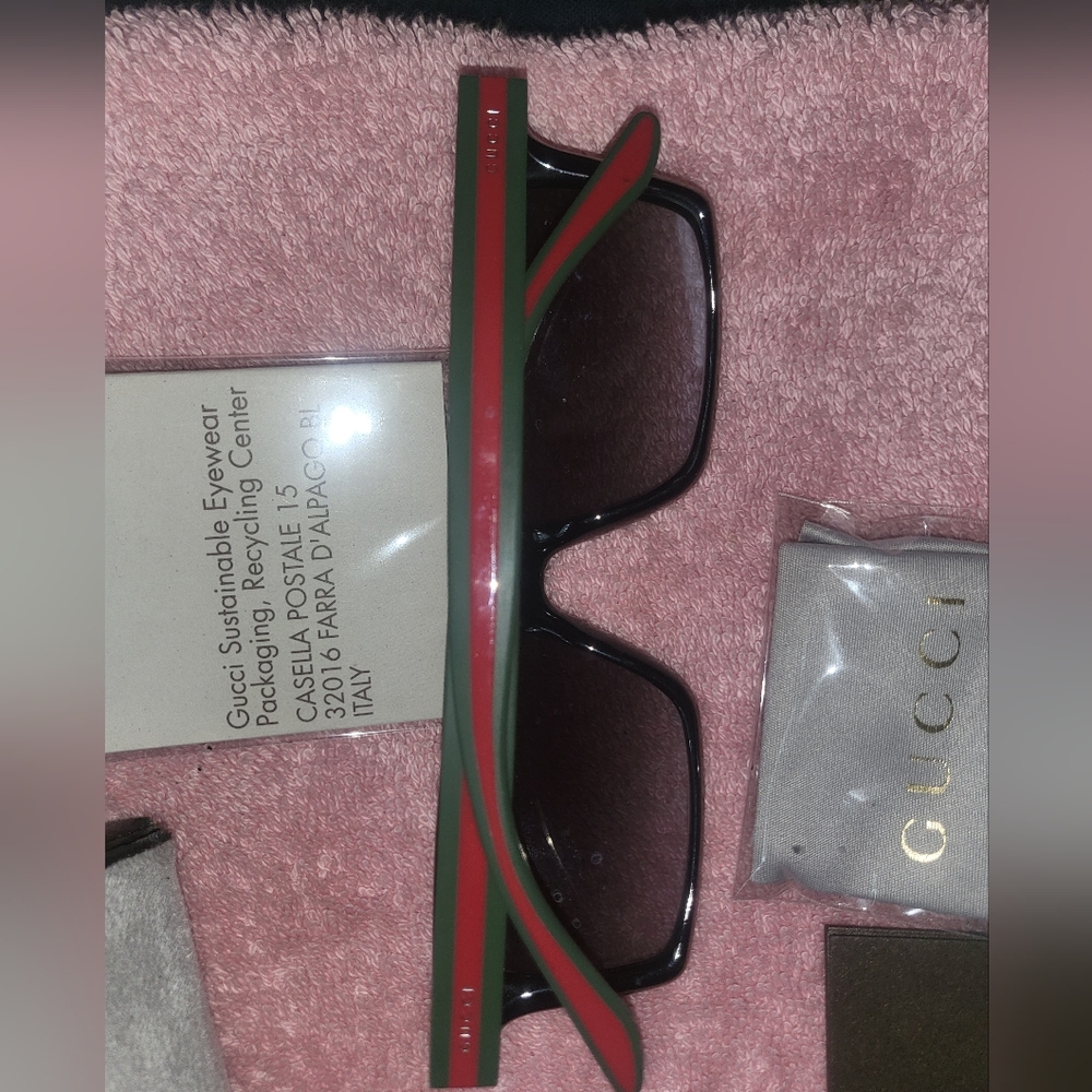 Gucci Sunglasses with Red and Green Stripes Authentic